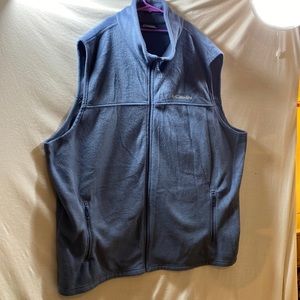 Columbia full zip blue fleece vest